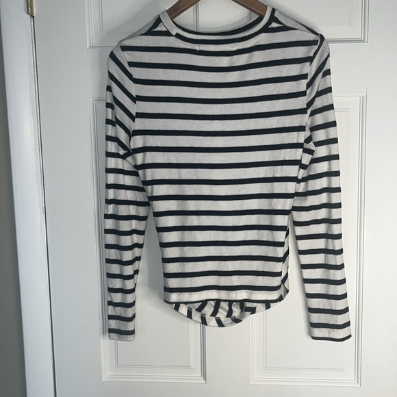 Joes Jeans Twist Wrap Striped Top - Small - Picture 4 of 9